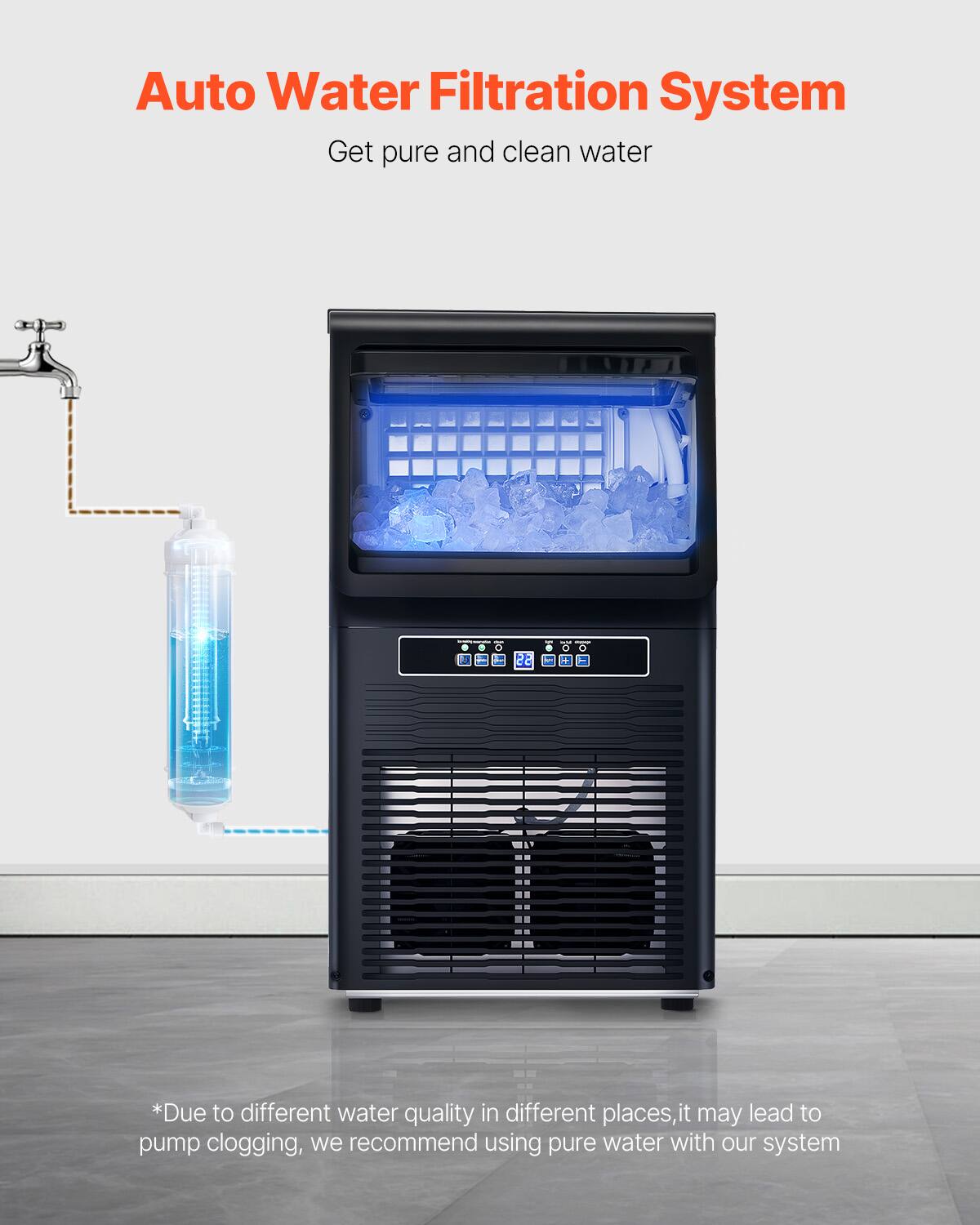 Auto Water Filtration System  
Get pure and clean water  

*Due to different water quality in different places, it may lead to pump clogging, we recommend using pure water with our system