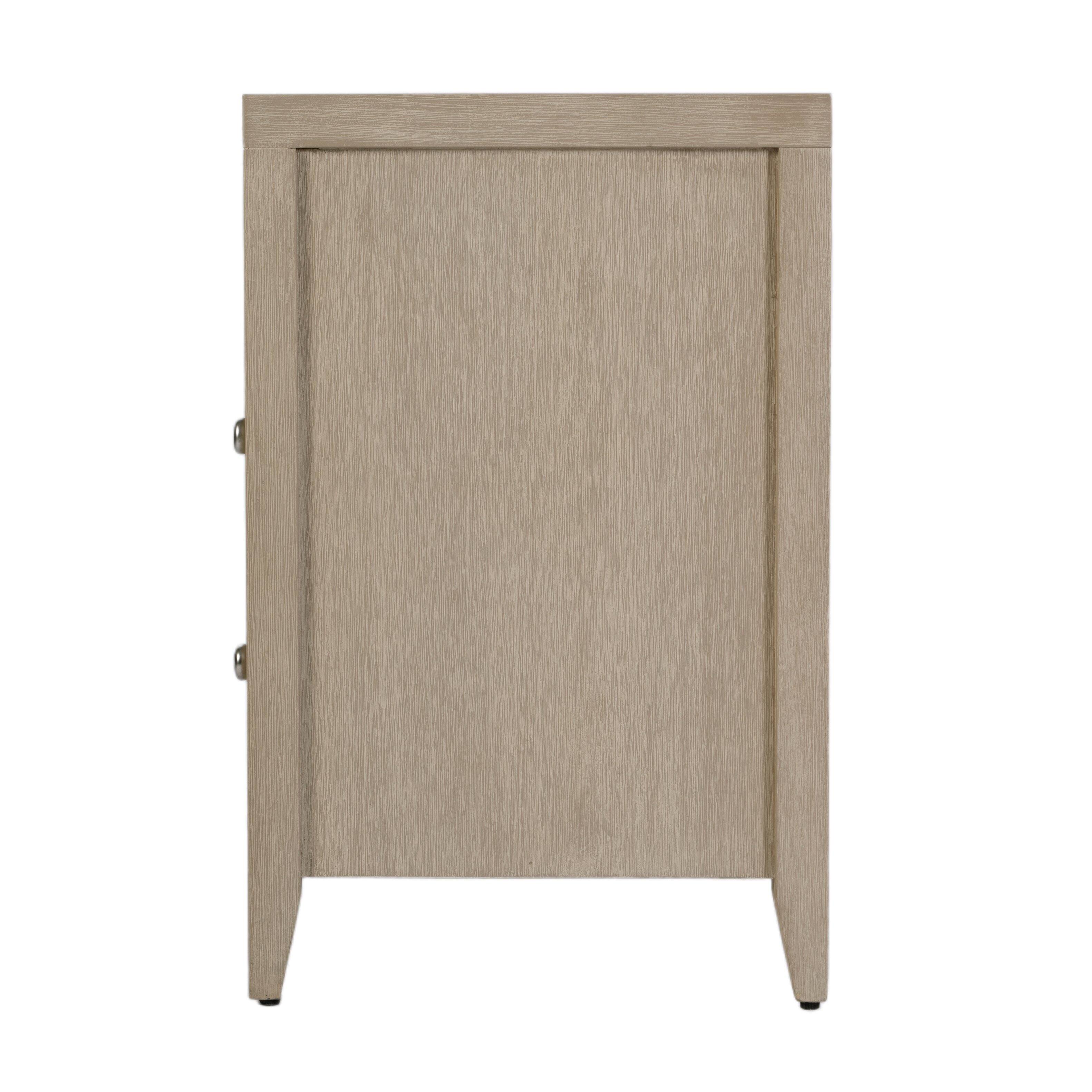 Alt View 3. Butler Specialty - Dana 28 in. W Rectangular Wood 2 Drawer Nightstand with Top Shelf - Taupe.