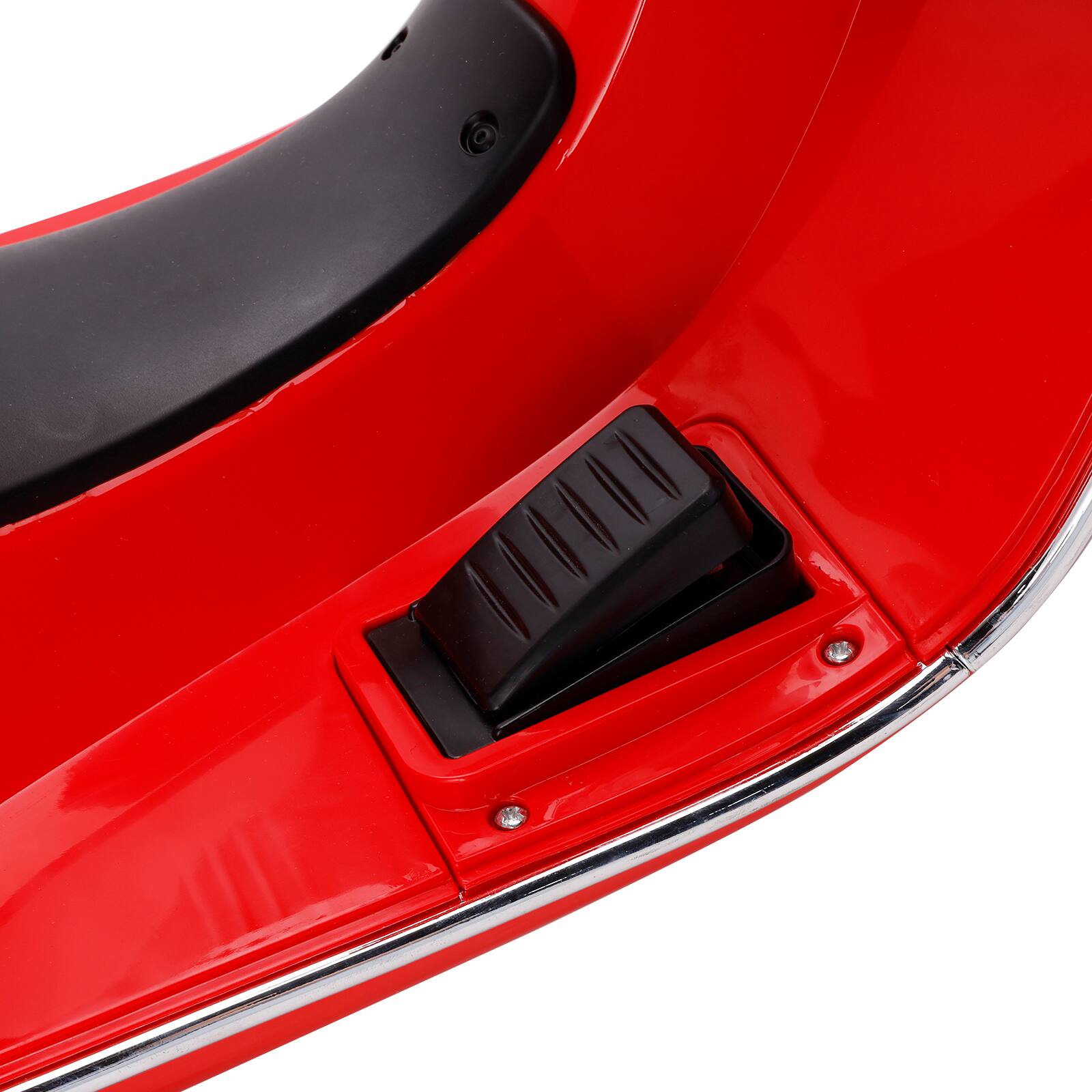 Alt View 5. Topteng - 6V Dual Drive 3-Wheel Kids Electric Motorcycle with Realistic Sounds & Storage - Ages 3-8, Red​.