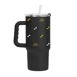 Logo Brands - Utah Jazz 24oz. Step and Repeat Powder Coat Tumbler - Black