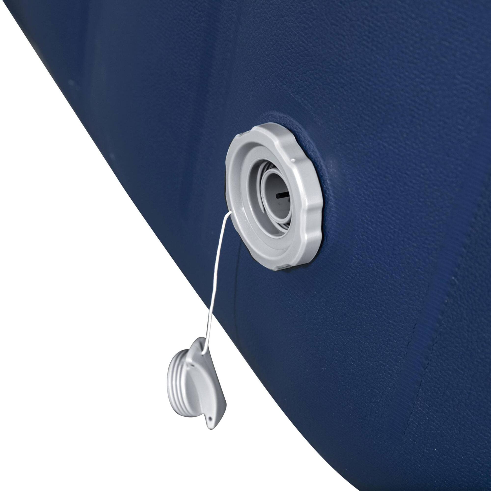 Alt View 8. Coleman - Coleman Atlantis AirJet Square Inflatable Hot Tub with EnergySense Cover, Blue - Blue.