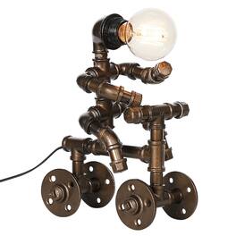 Oumilen - Industrial Steam Punk Robot Table Lamp - Creative Water Pipe Desk Lamp for Bedroom Bar Restaurant Decor
