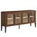 Angle. Modway - Nell 72" Glass Door Sideboard Storage Display Cabinet by Modway - Walnut.