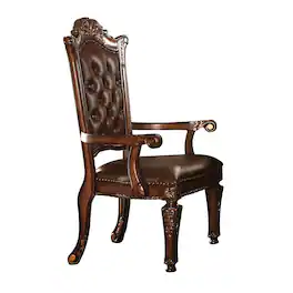 Manhattan Lane - Leather Upholstered Arm Chair - Brown
