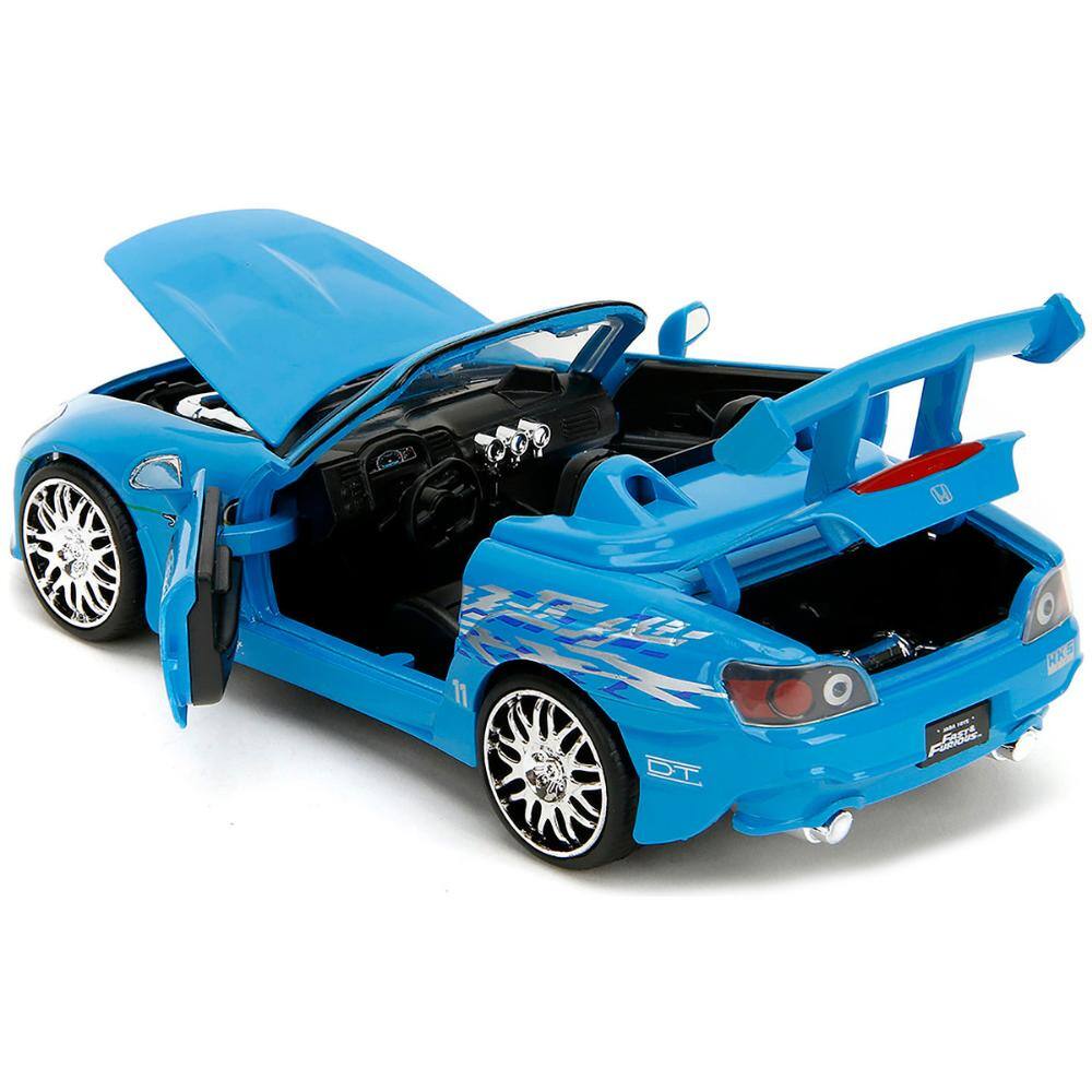 Back. Jada - 2001 Honda S2000 Convertible Blue with Graphics "Fast & Furious Remix" Series 1/24 - Blue.