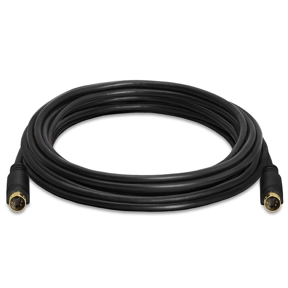 Angle. Cmple.com - Cmple - S Video Cable 12 ft SVHS 4-PIN Video Cable Mini Din S-Video Cord for Camcorder, DSS Receiver - Black.
