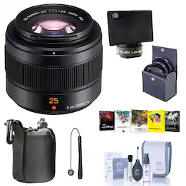 Bundle - Panasonic - Lumix G Leica DG Summilux II 25mm f/1.4 Lens, MFT, w/PC Software