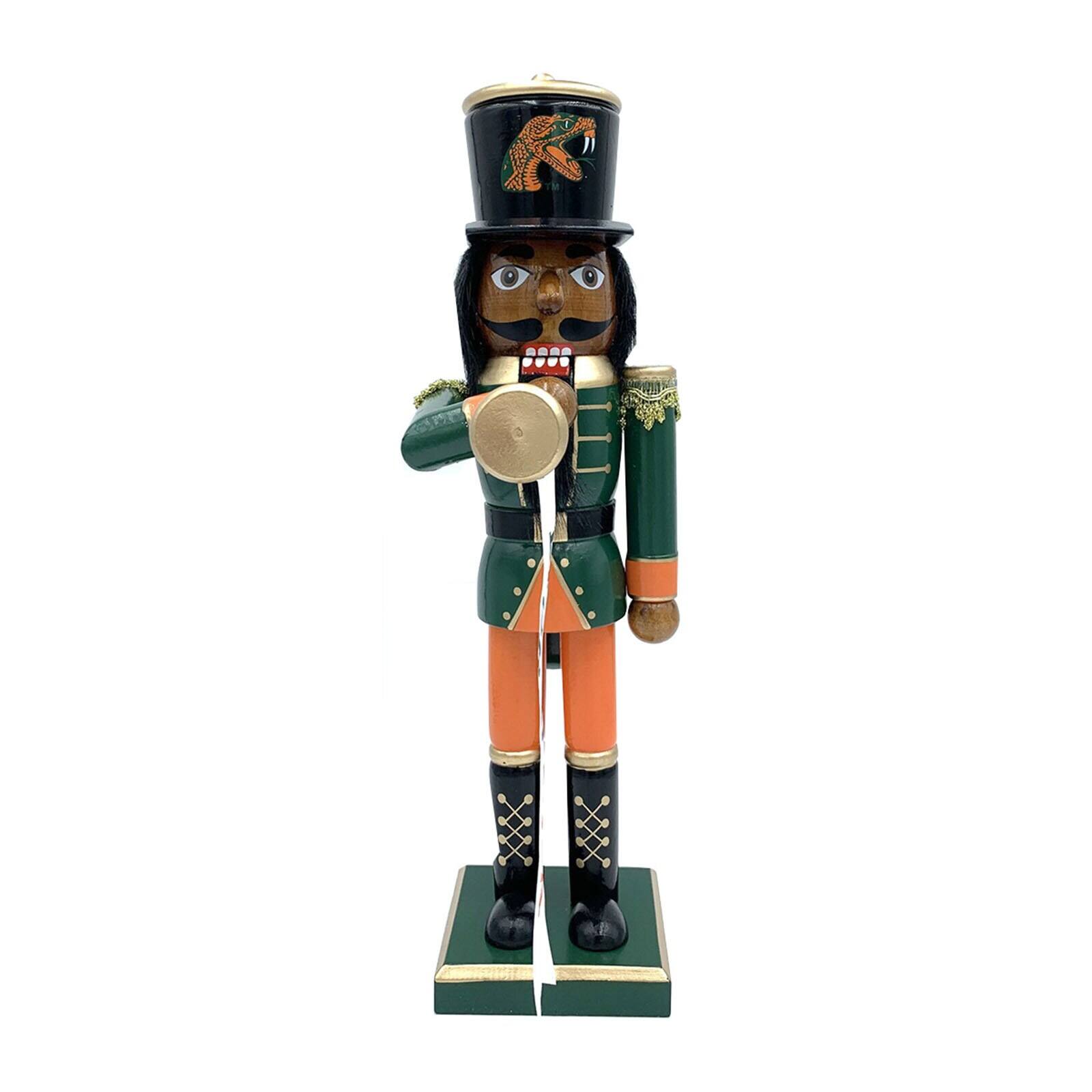 Santa's Workshop - Florida A&M Rattlers 14" Bugler Nutcracker - Green
