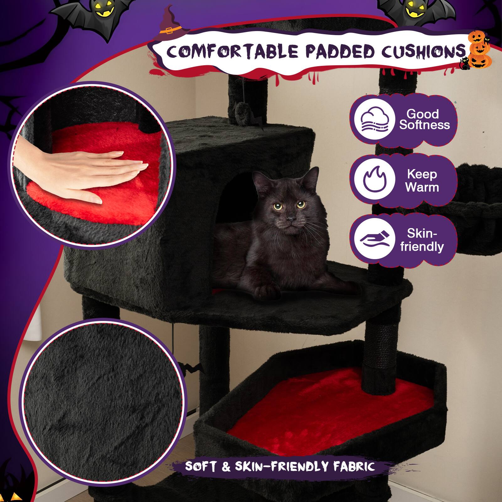 COMFORTABLE PADDED CUSHIONS

- Good Softness
- Keep Warm
- Skin-friendly

SOFT & SKIN-FRIENDLY FABRIC