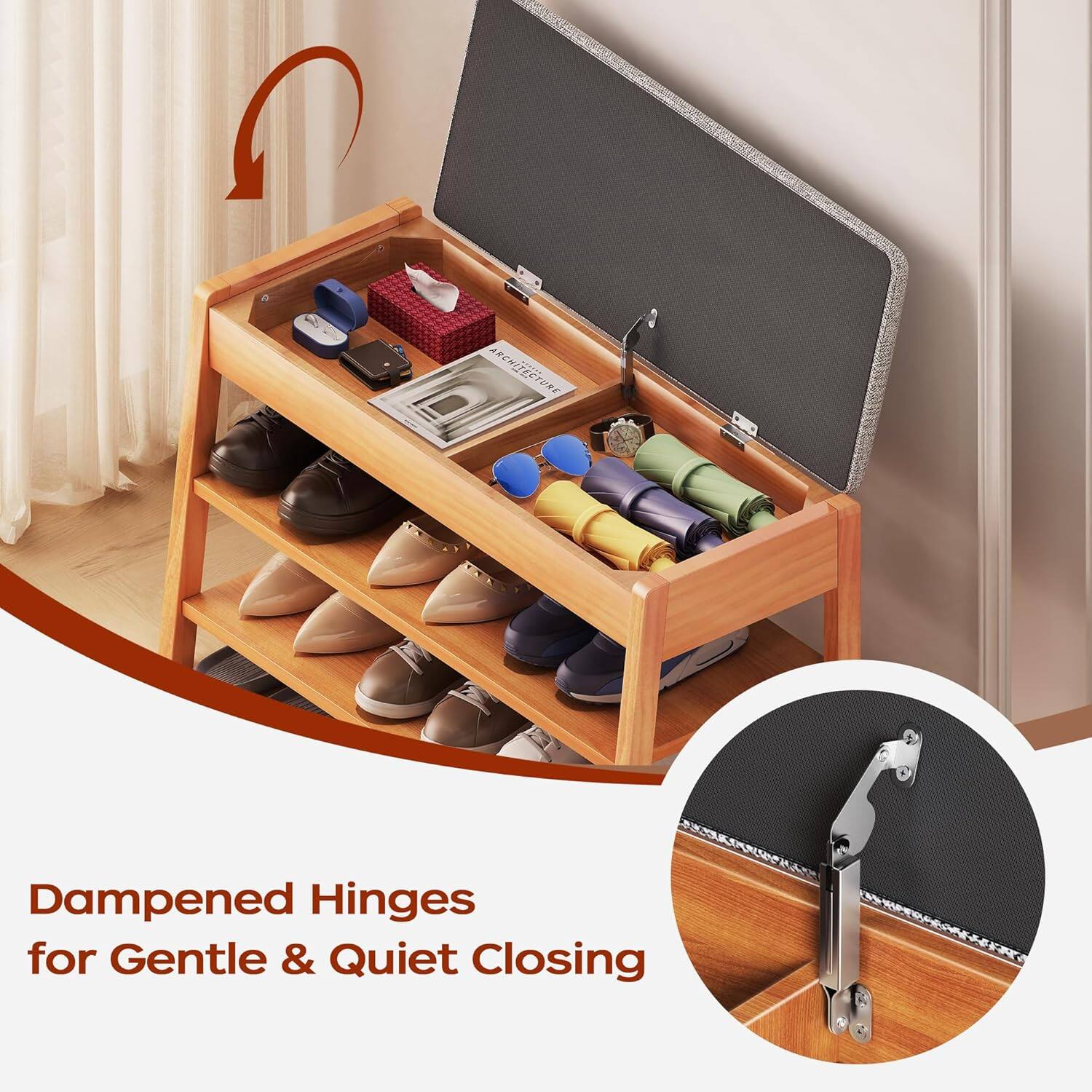 Dampened Hinges for Gentle & Quiet Closing