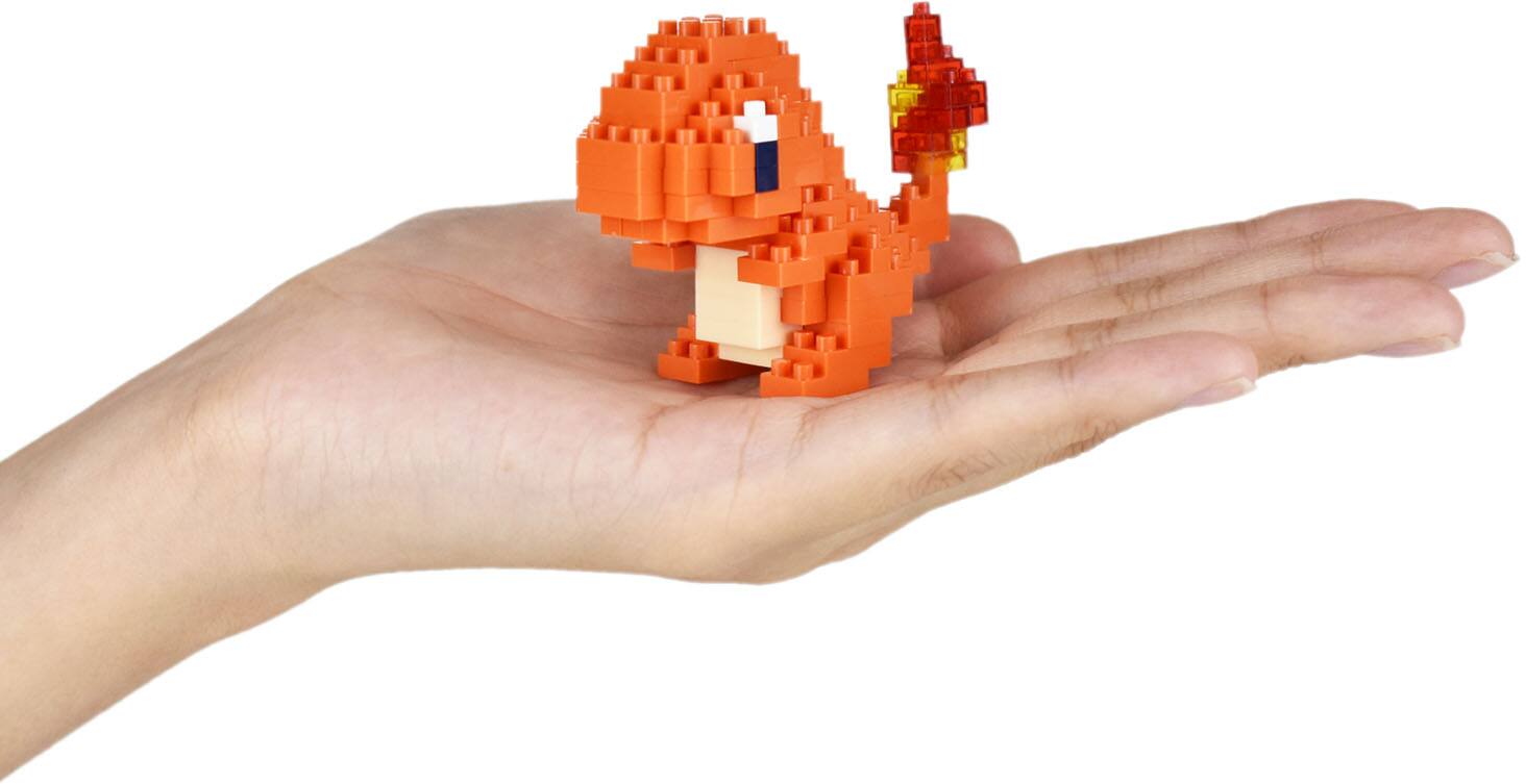 Alt View 3. Bandai - Charmander - Pokémon - Nanoblock Pokémon Series 1.6" Figure.