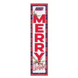 Jardine - UIC Flames 12'' x 48'' Outdoor Merry Christmas Leaner - White