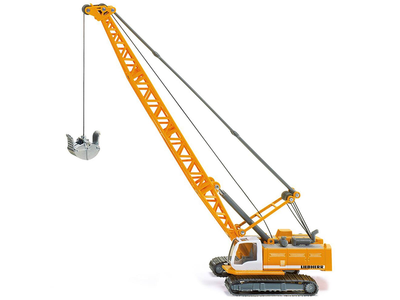 Angle. SIKU - Liebherr Cable Excavator Yellow 1/87 (HO) Diecast Model by Siku - Yellow.