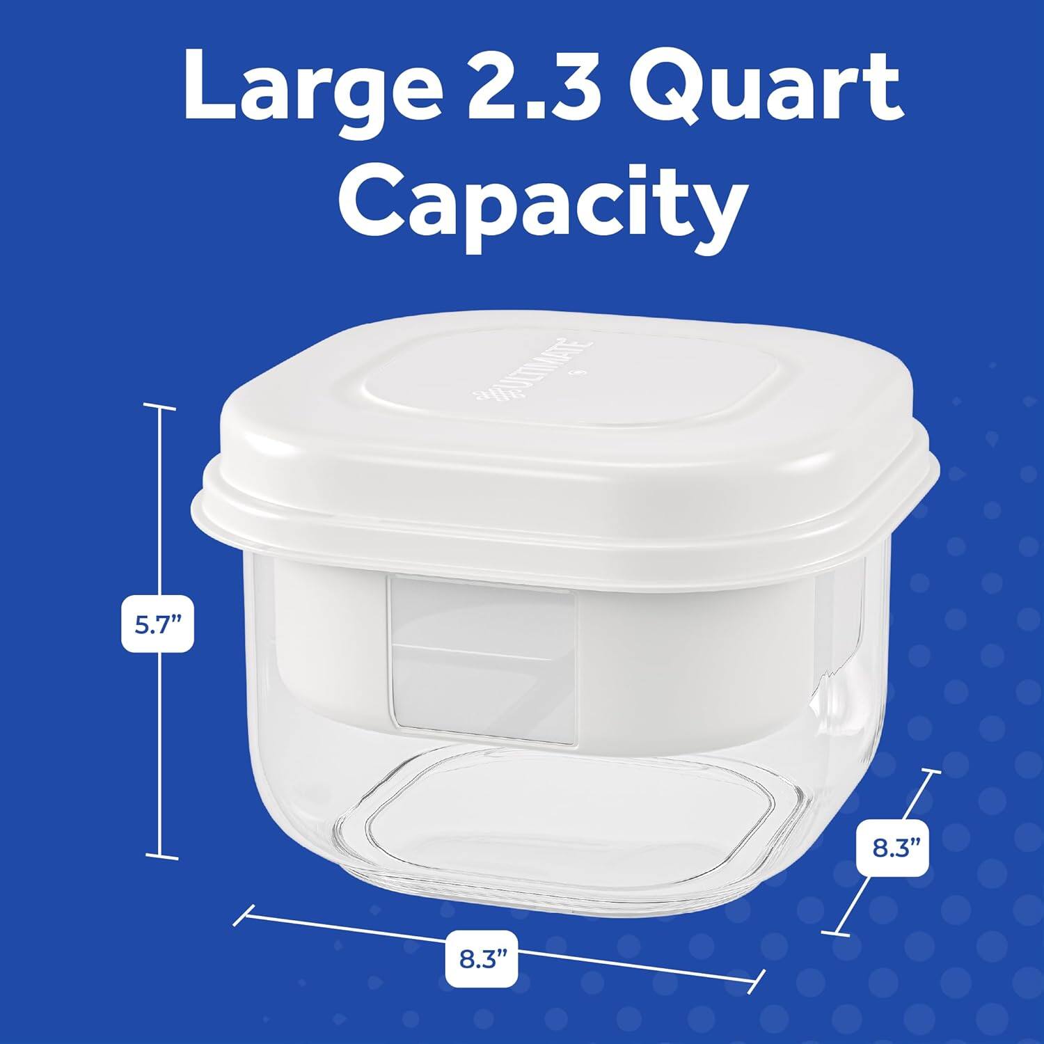 Large 2.3 Quart Capacity  
MAE  
5.7" x 8.3" x 8.3"