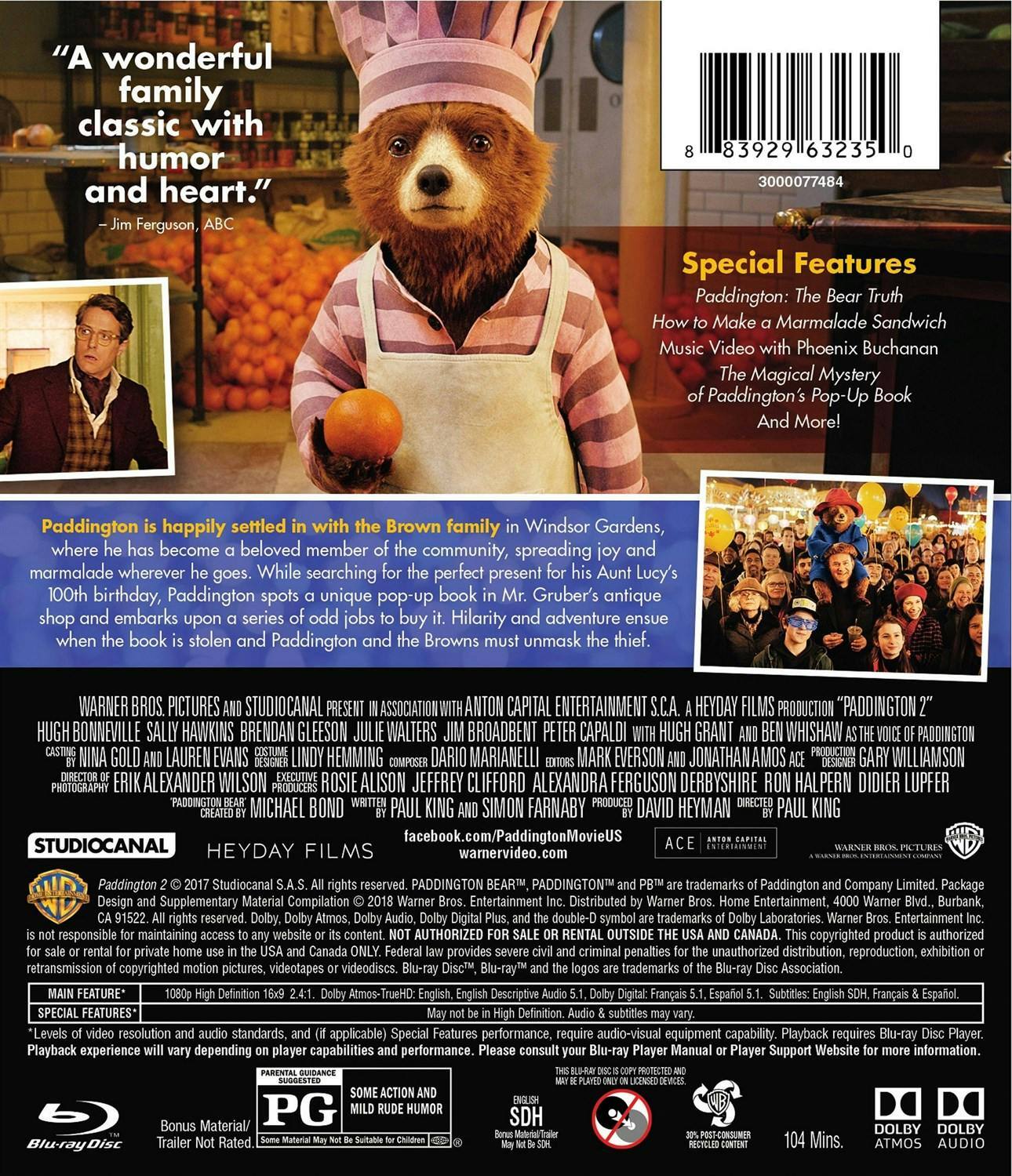 Back. Paddington 2 [Blu-ray].