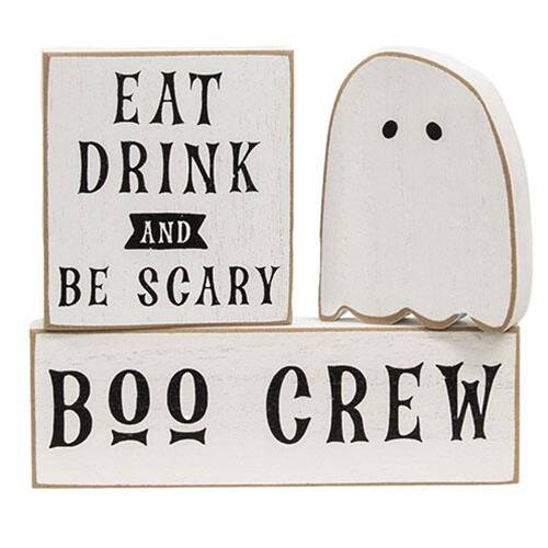 BreeBe - 3/Set Boo Crew Blocks - White, Black