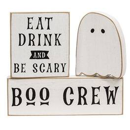 BreeBe - 3/Set Boo Crew Blocks - White, Black