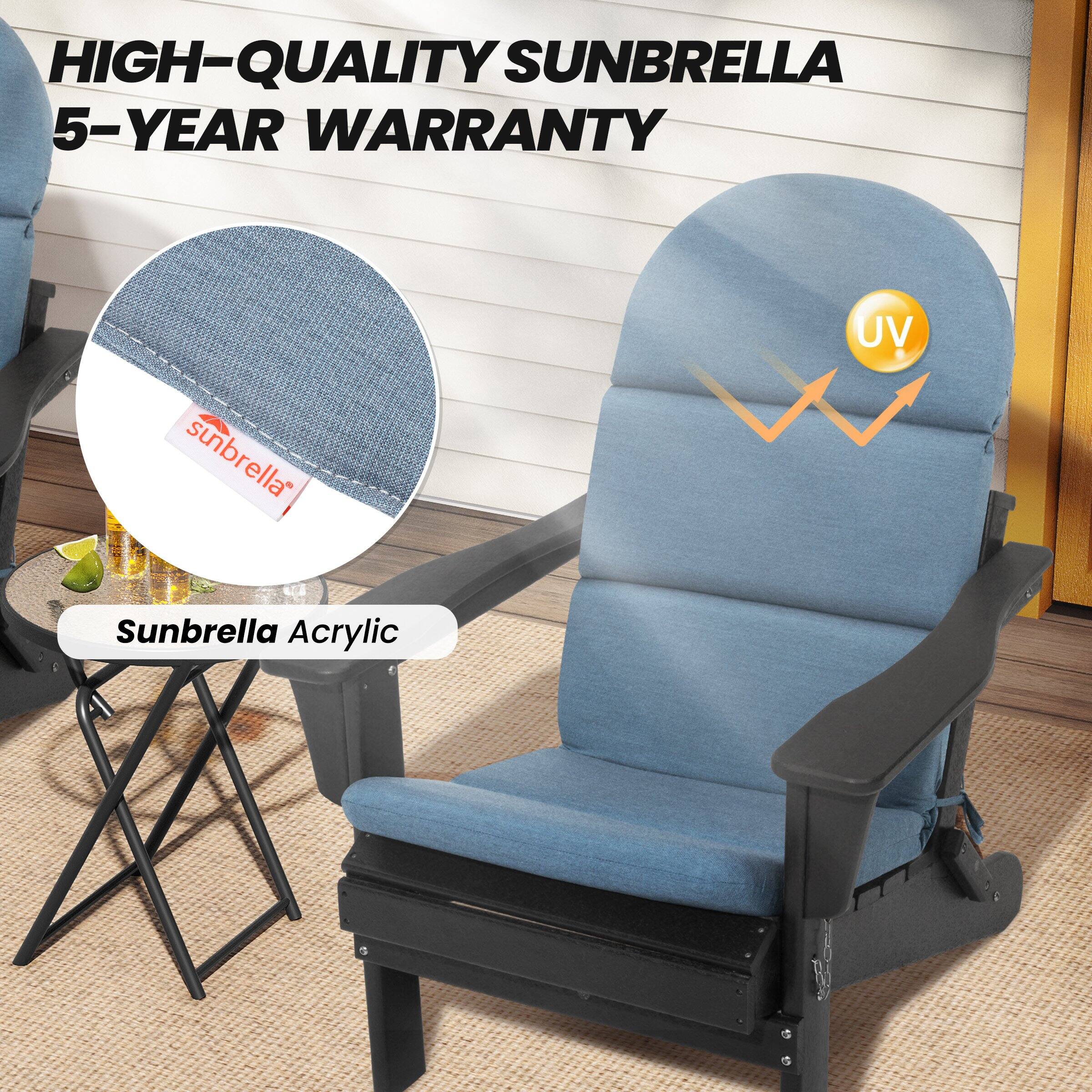 HIGH-QUALITY SUNBRELLA  
5-YEAR WARRANTY  

Sunbrella Acrylic  

UV