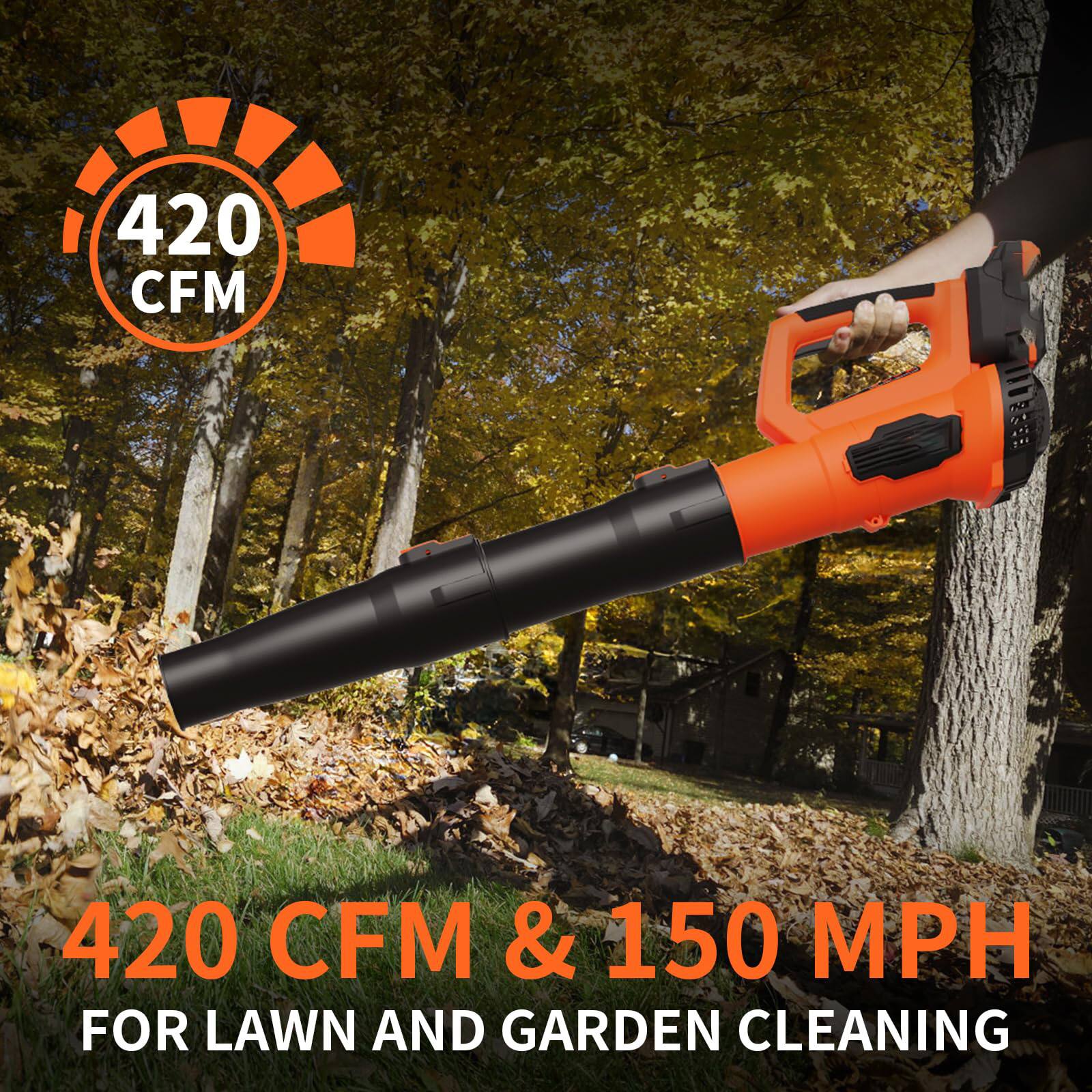 420 CFM & 150 MPH FOR LAWN AND GARDEN CLEANING