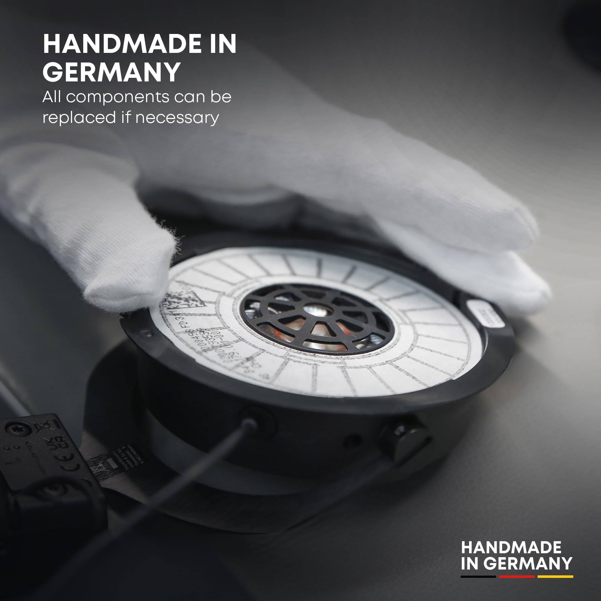 HANDMADE IN GERMANY, All components can be replaced if necessary, F03 108498F0 602 00- 9O CEAE 8E, HANDMADE IN GERMANY