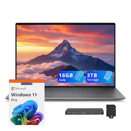 Dell - XPS 13 13.4” 2K LCD Laptop,Intel Ultra 7 256V,16GB RAM,2TB SSD+1TB Dock Station,Backlit Keyboard,Win 11 Pro - Gray