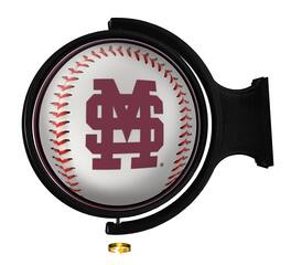 The Fan-Brand - Mississippi State Bulldogs Baseball 21'' x 23'' Rotating Lighted Wall Sign - Multicolor
