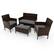 Alt View 8. Costway - 8 PCS Patio Furniture Set with Washable Cushions and Tempered Glass Coffee Table - Mix Brown + Grey.