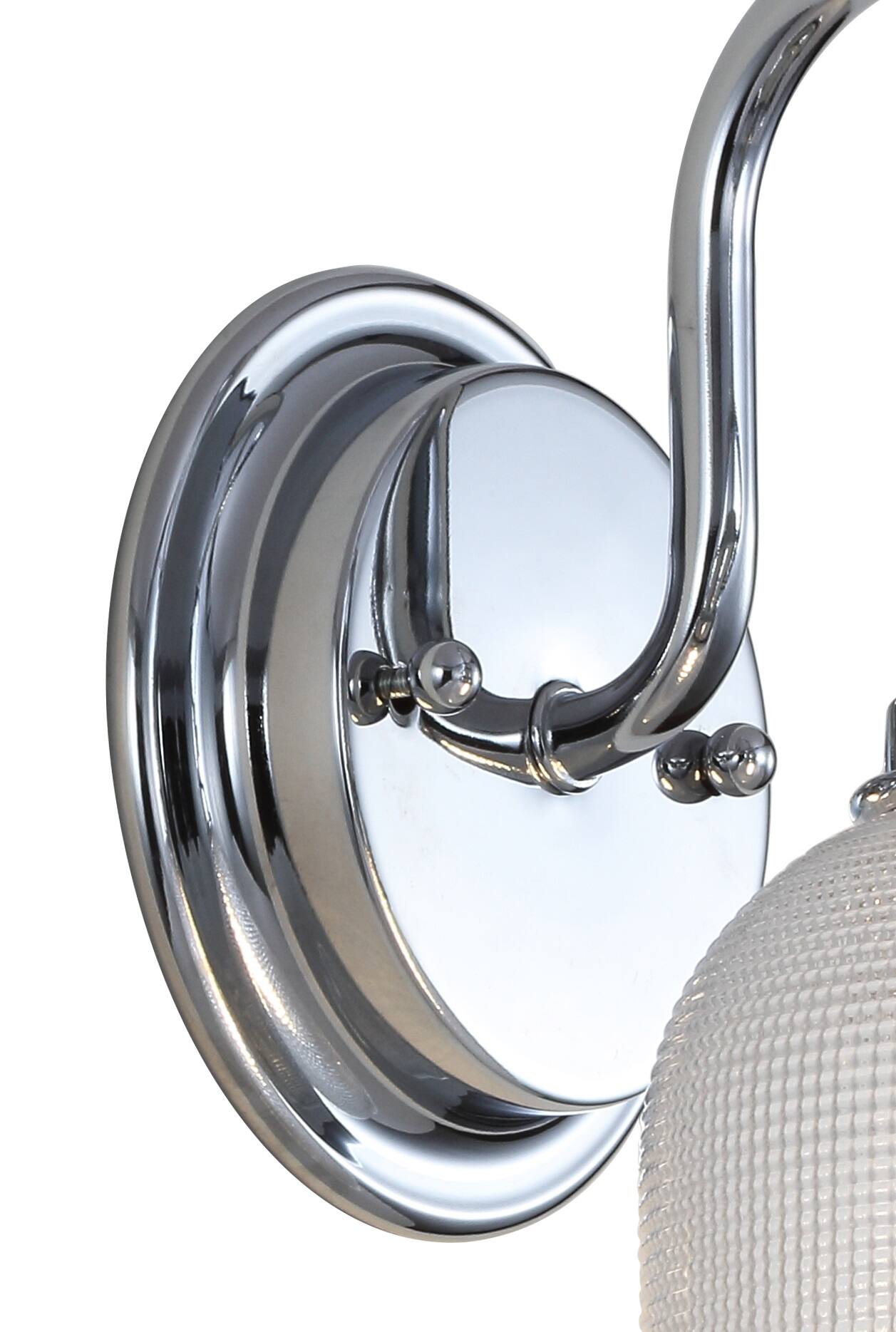 Alt View 5. Jonathan Y - Virginia 5.75" 1-Light Metal/Glass LED Vanity Light, Chrome - Chrome.
