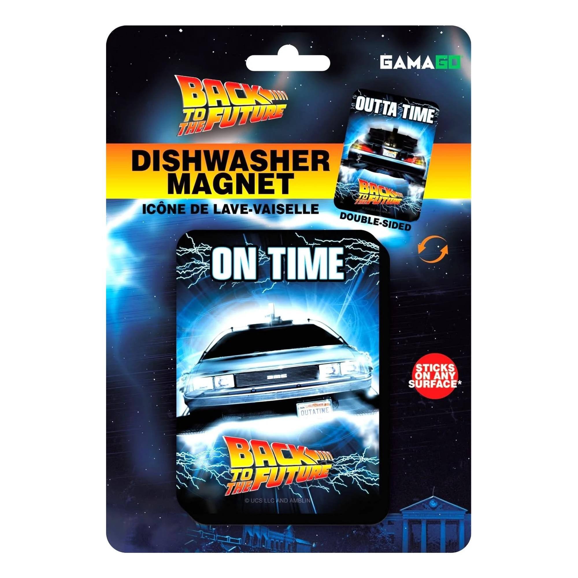 GAMAGO BACK TO FUTURE OUTTA TIME THE DISHWASHER MAGNET BACK ICONE PFI TH DE LAVE-VAISSELLE DOUBLE-SIDED ON TIME STICKS ON ANY SURFACE DUTATINE BK TO FUTURE THE O UCS LLC AND AMOLIN