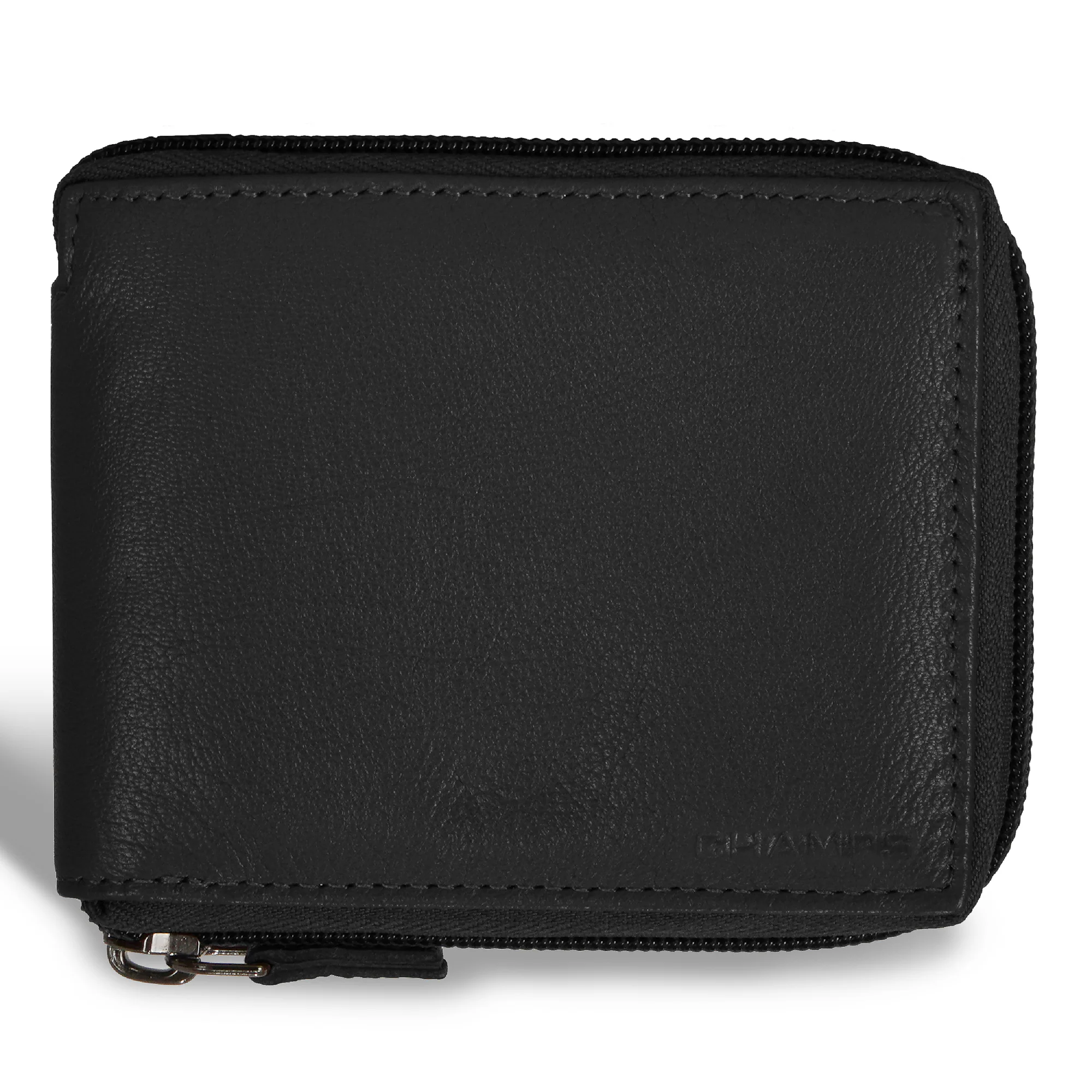 Champs - Onyx Collection Leather Zip Around Wallet - Black