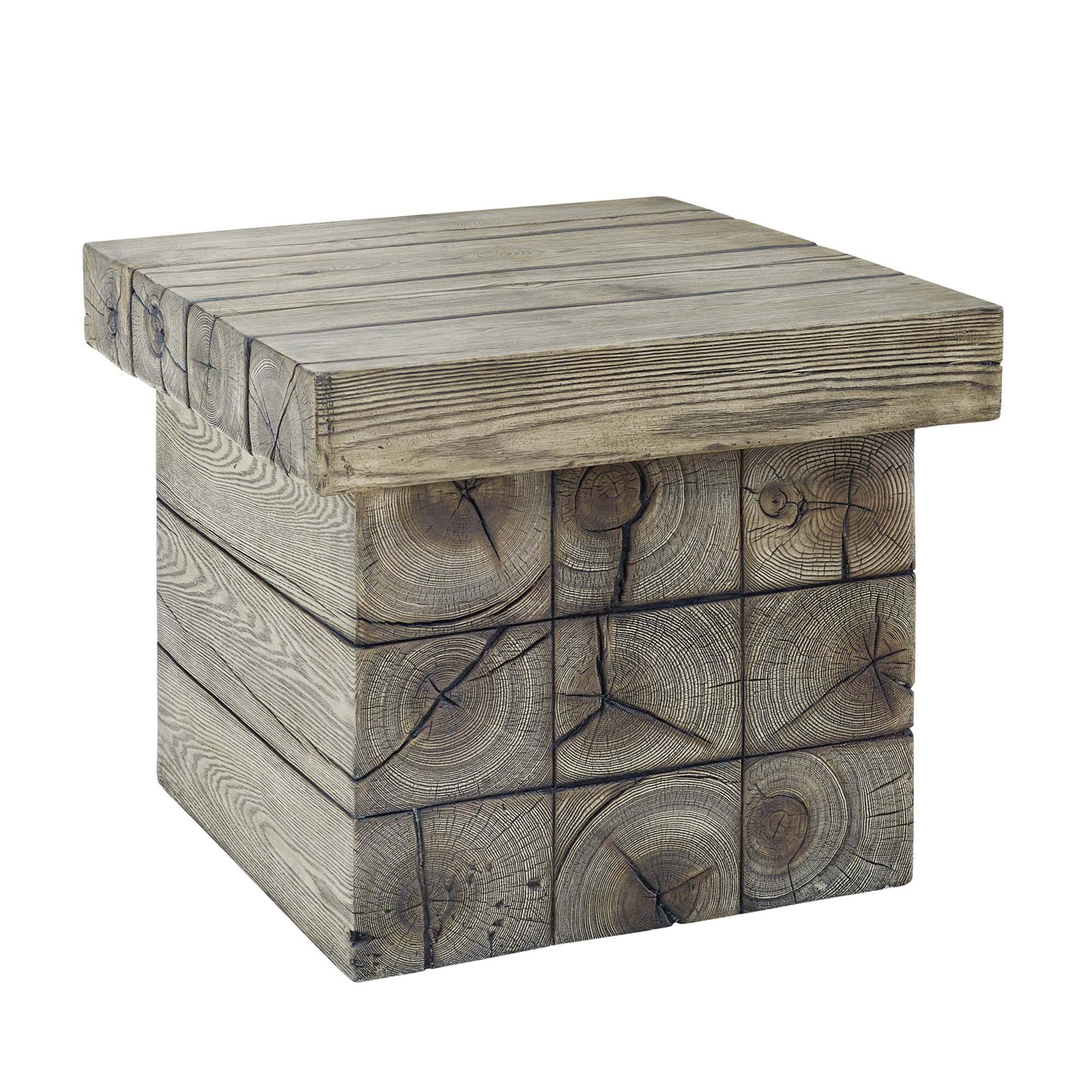 Angle. Modway - Manteo Rustic Coastal Outdoor Patio Side Table by Modway - Light Gray.