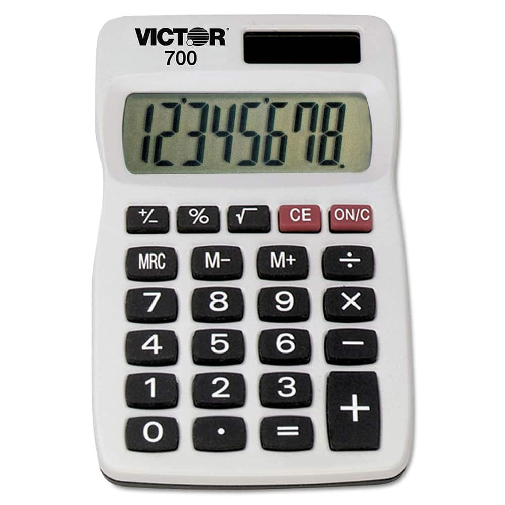 Victor - 700 8-Digit LCD Pocket Calculator - White