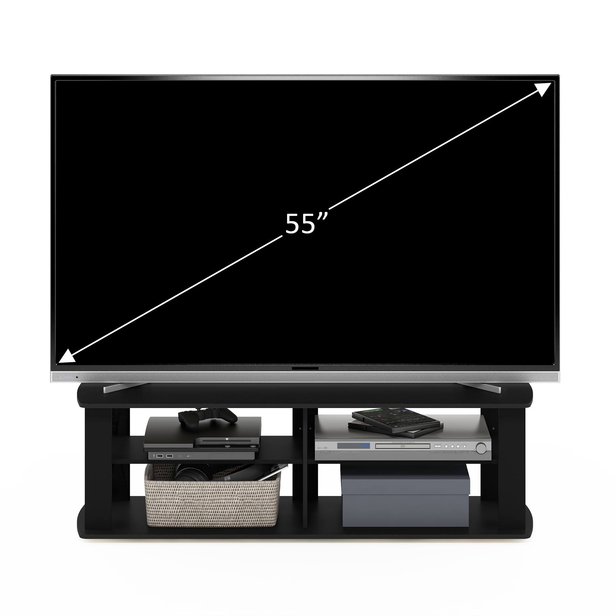 Alt View 4. Furinno - Nelly Entertainment Center TV Stand - Black.