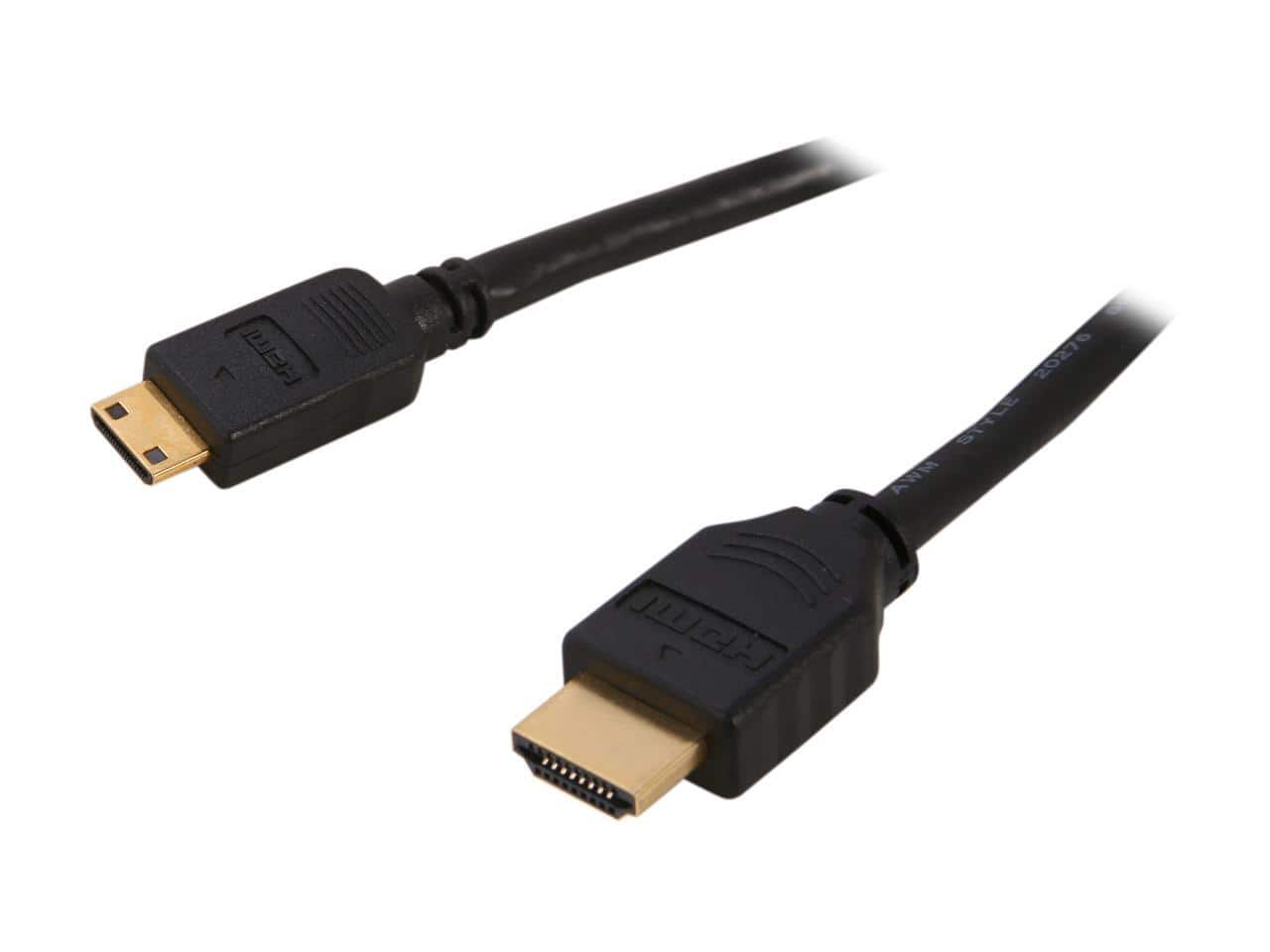 Nippon Labs - Premium 3 ft. HDMI to mini HDMI cable with metal hood & gold-plated connectors 3ft Model MHDMI-3 3 feet