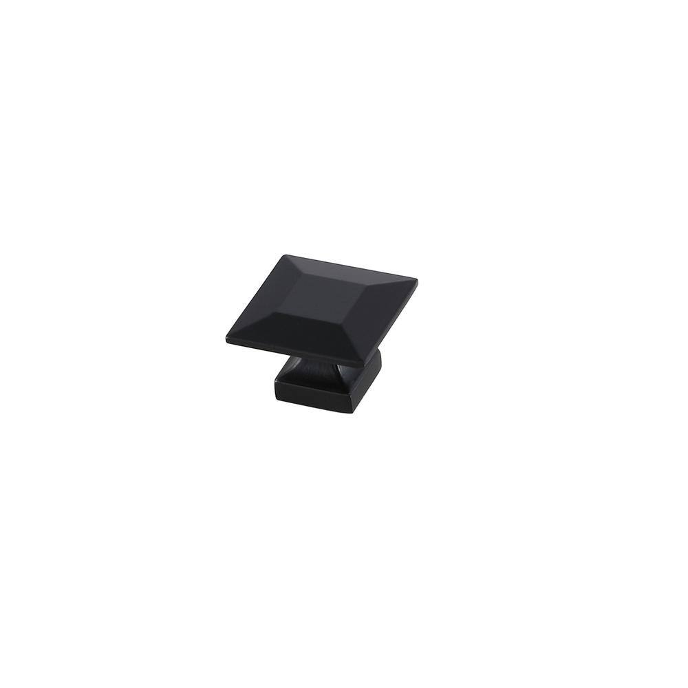 Back. Elegant Decor - Cecil 1.3" Matte Black Square Knob Multipack (Set of 10) - Matte Black.