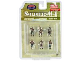 American Diorama - "Soldiers 64" 6 piece Diecast Set Military Figures Limited Edition to 4800 pieces Worldwide for 1/64 Scale - Multi