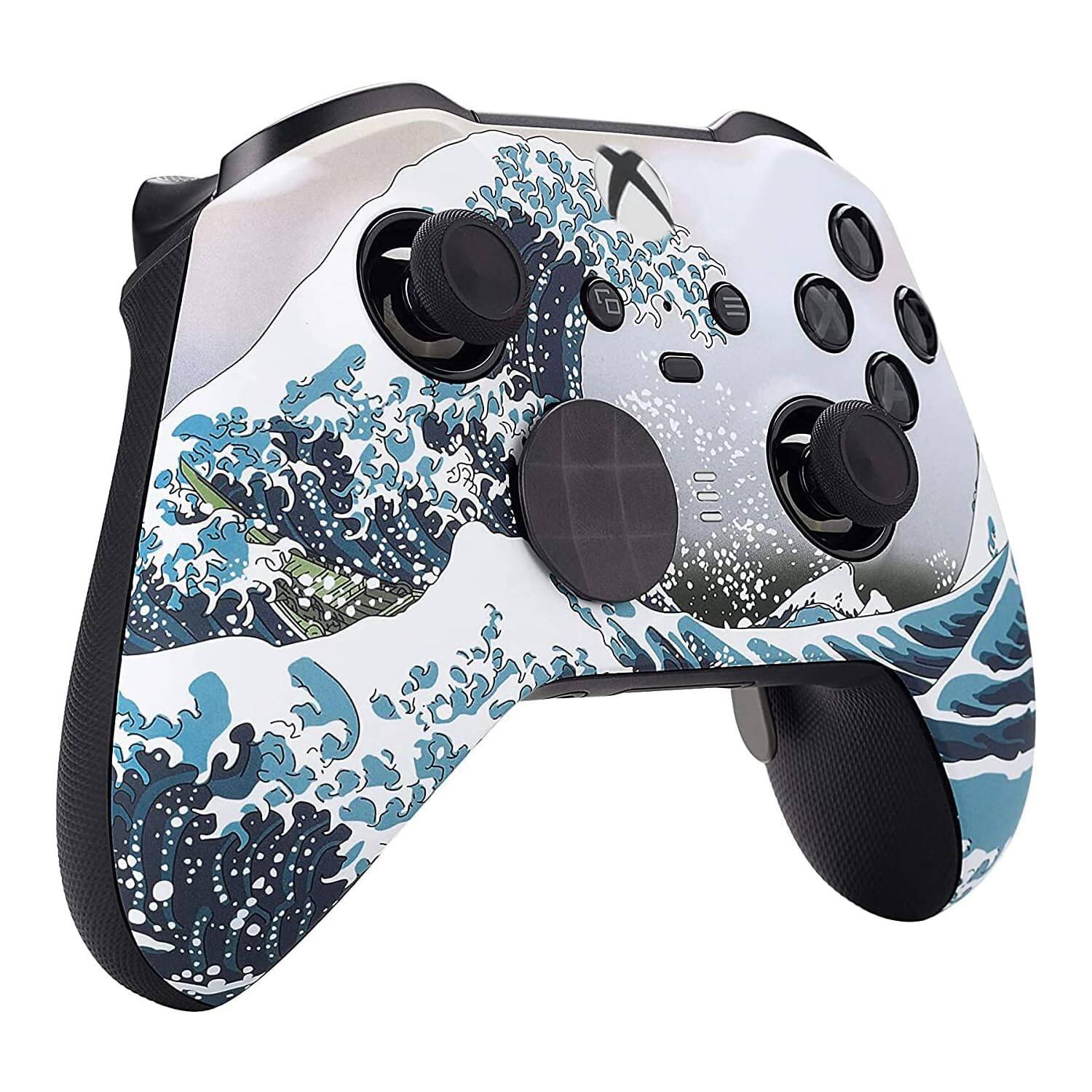 Left. Custom Controllerzz - Custom Elite Series 2 Wireless Controller for Xbox Series X, Xbox Series S, Xbox One - Waves.