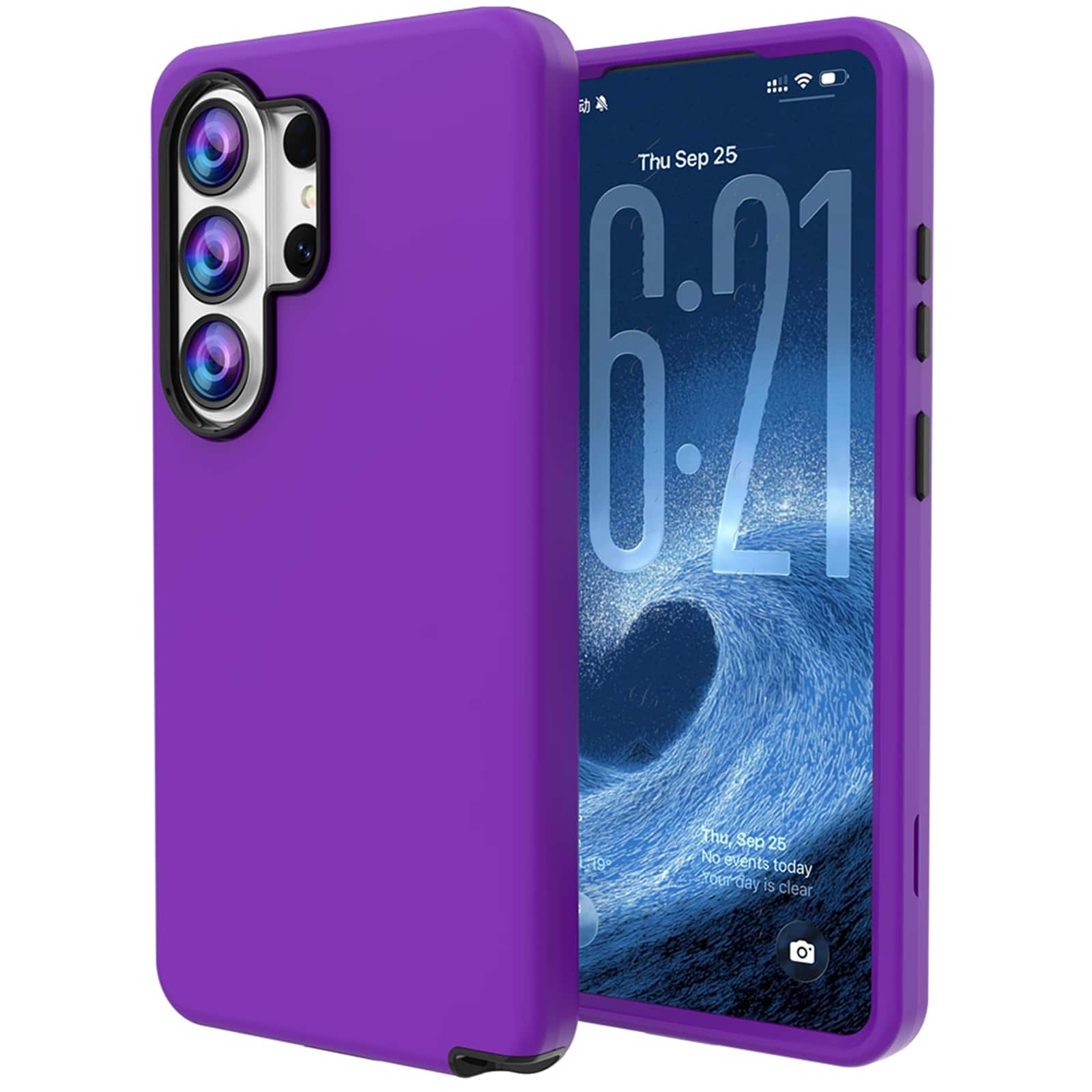 Dteck - Rugged Case for Samsung Galaxy S26 Ultra, Slim & Tough Pocket-Friendly Shockproof Protective Phone Cover - Deep Purple