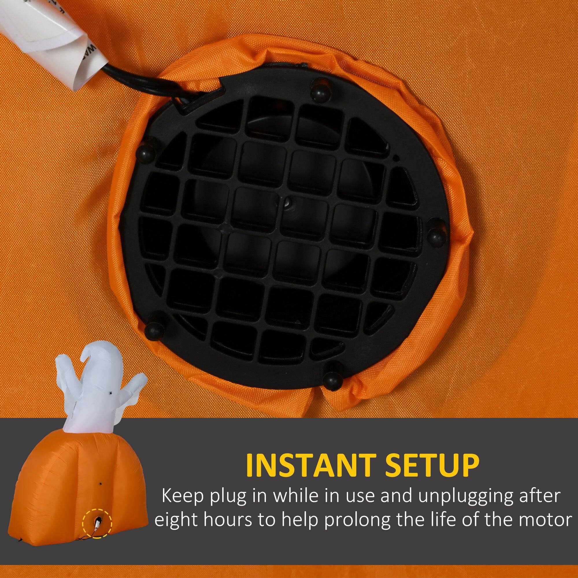 INSTANT SETUP  
Keep plug in while in use and unplugging after eight hours to help prolong the life of the motor