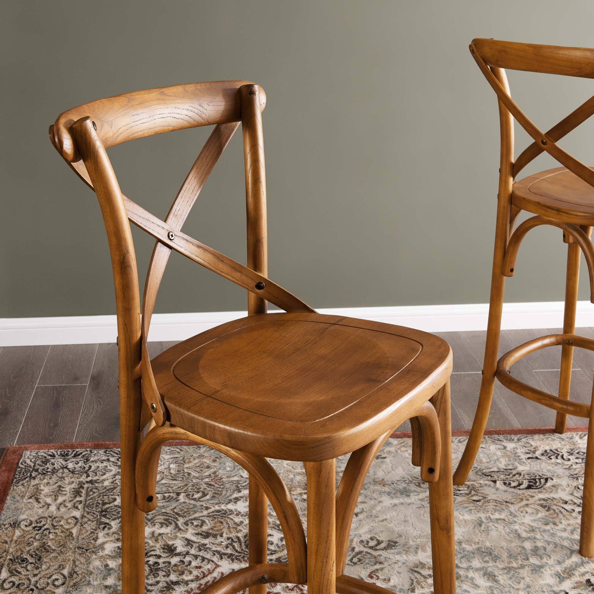 Alt View 6. Modway - Gear Bar Stool - Brown.
