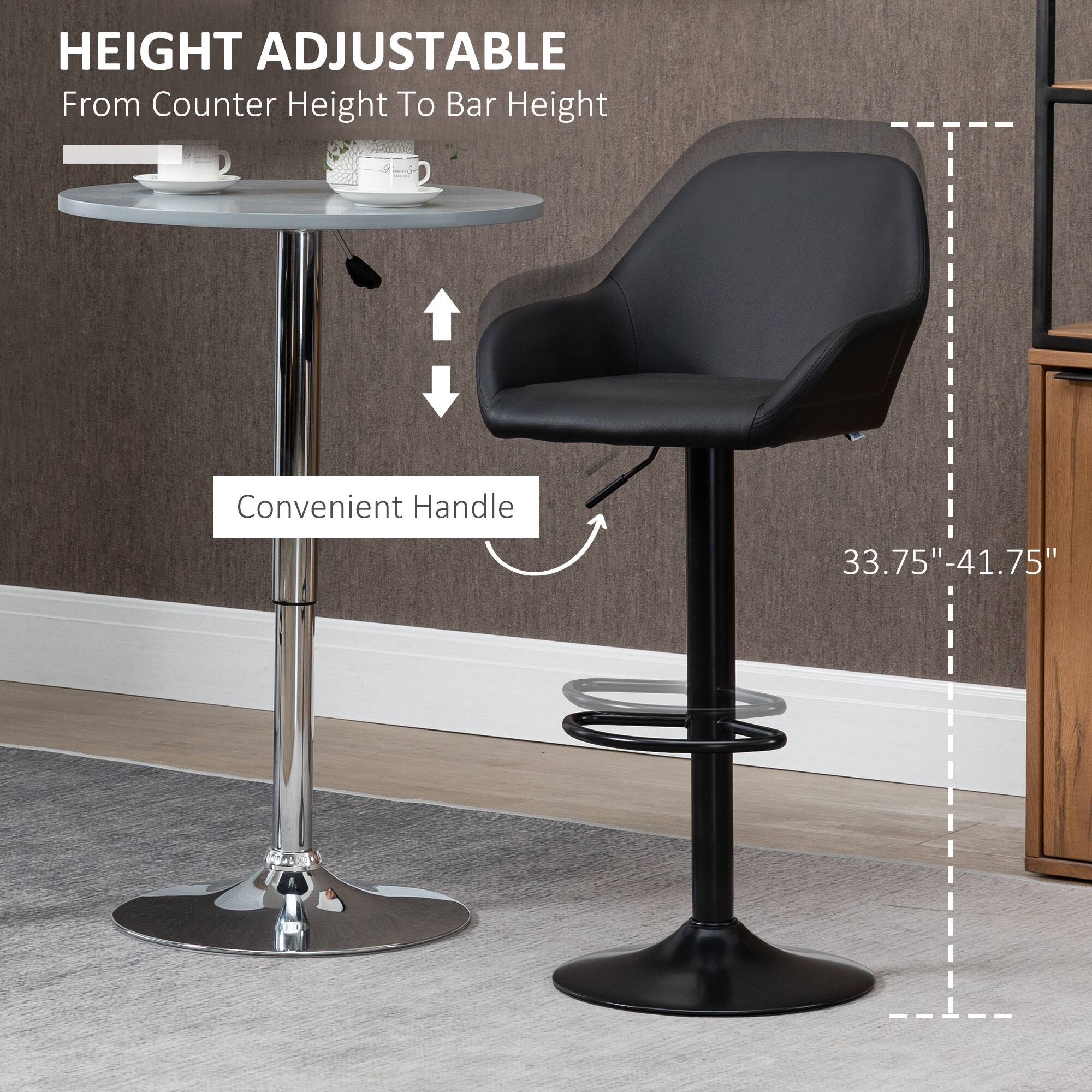 HEIGHT ADJUSTABLE
From Counter Height To Bar Height
Convenient Handle
33.75"-41.75"