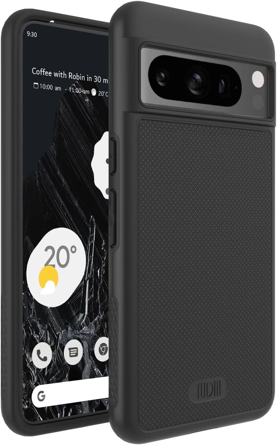 TUDIA - MergeGrip for Google Pixel 8 Pro Case 2023 Military Grade Phone Case - Matte Black