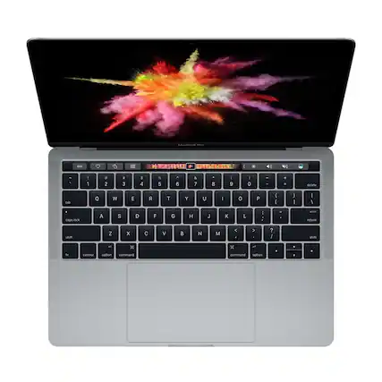 Front. Apple - Apple MacBook Pro 13.3" Certified Refurbished - Touch Bar - Intel Core i5 3.1GHz with 8GB Memory - 256GB SSD (2017) - Space Gray.