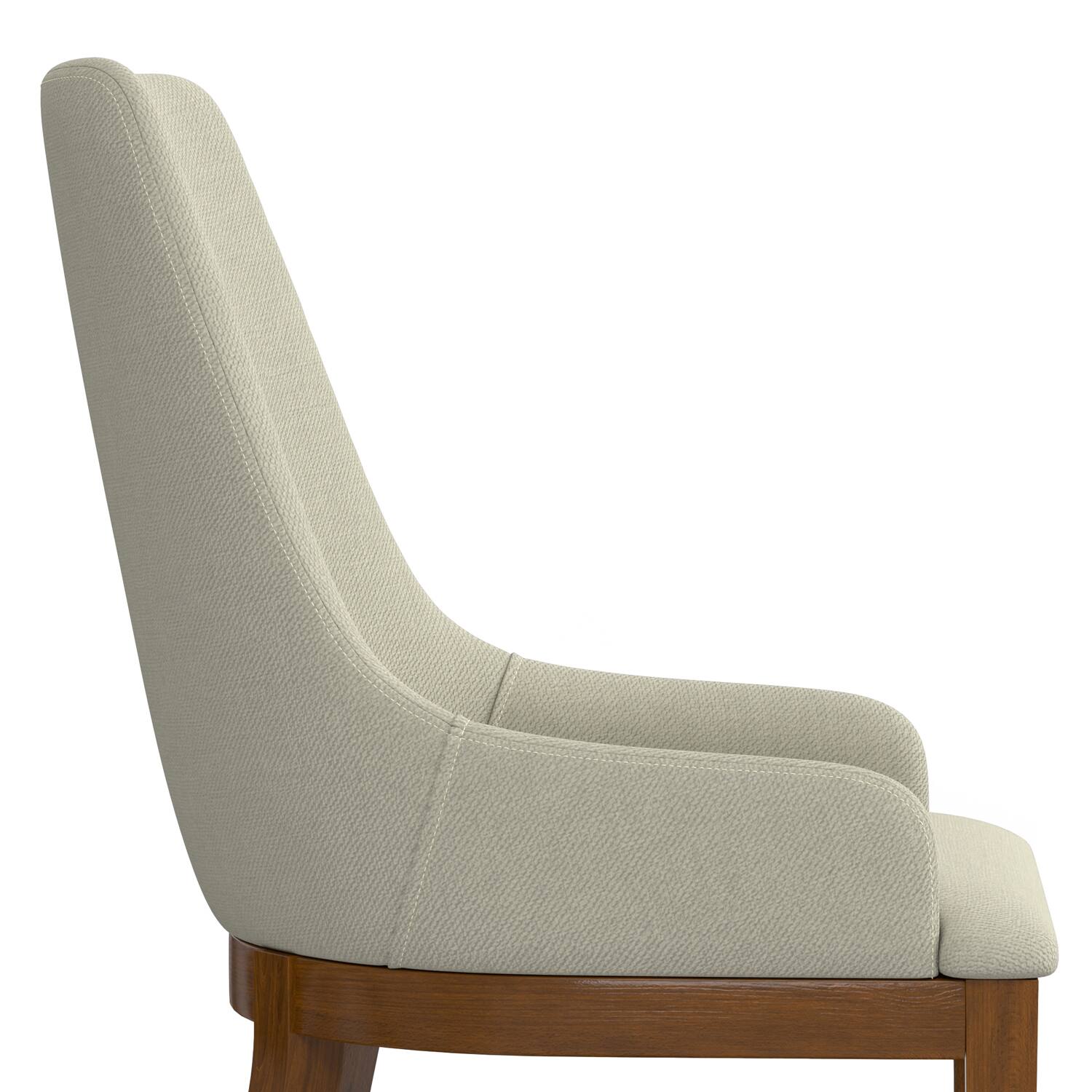 Alt View 6. Simpli Home - Stephanie Dining Chair (Set of 2) in Natural Linen Look Fabric - Natural.