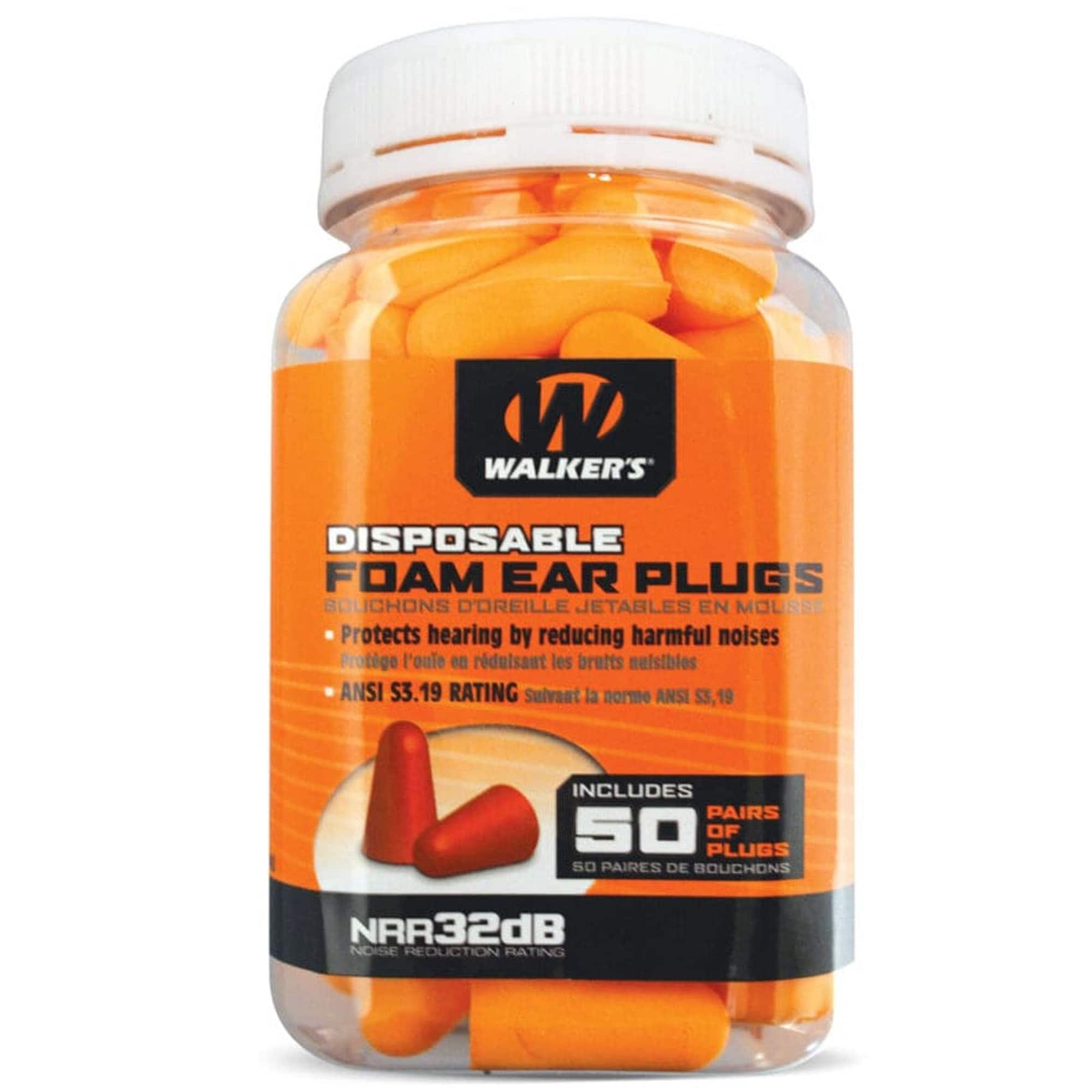 Walker’s - Walker's - Foam Ear Plugs - 50 Pair Jar - Orange price history on PriceWatchPro