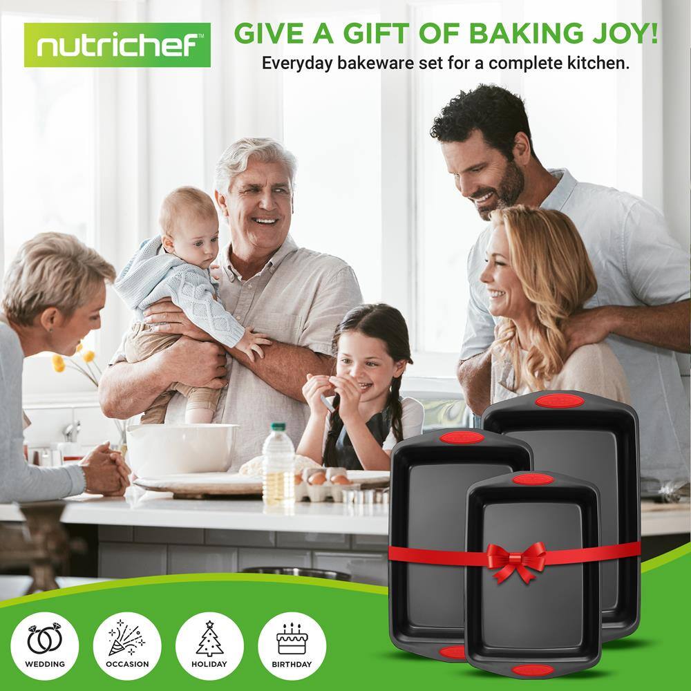 GIVE A GIFT OF BAKING JOY!  
nutrichef Everyday bakeware set for a complete kitchen.  

WEDDING OCCASION HOLIDAY BIRTHDAY