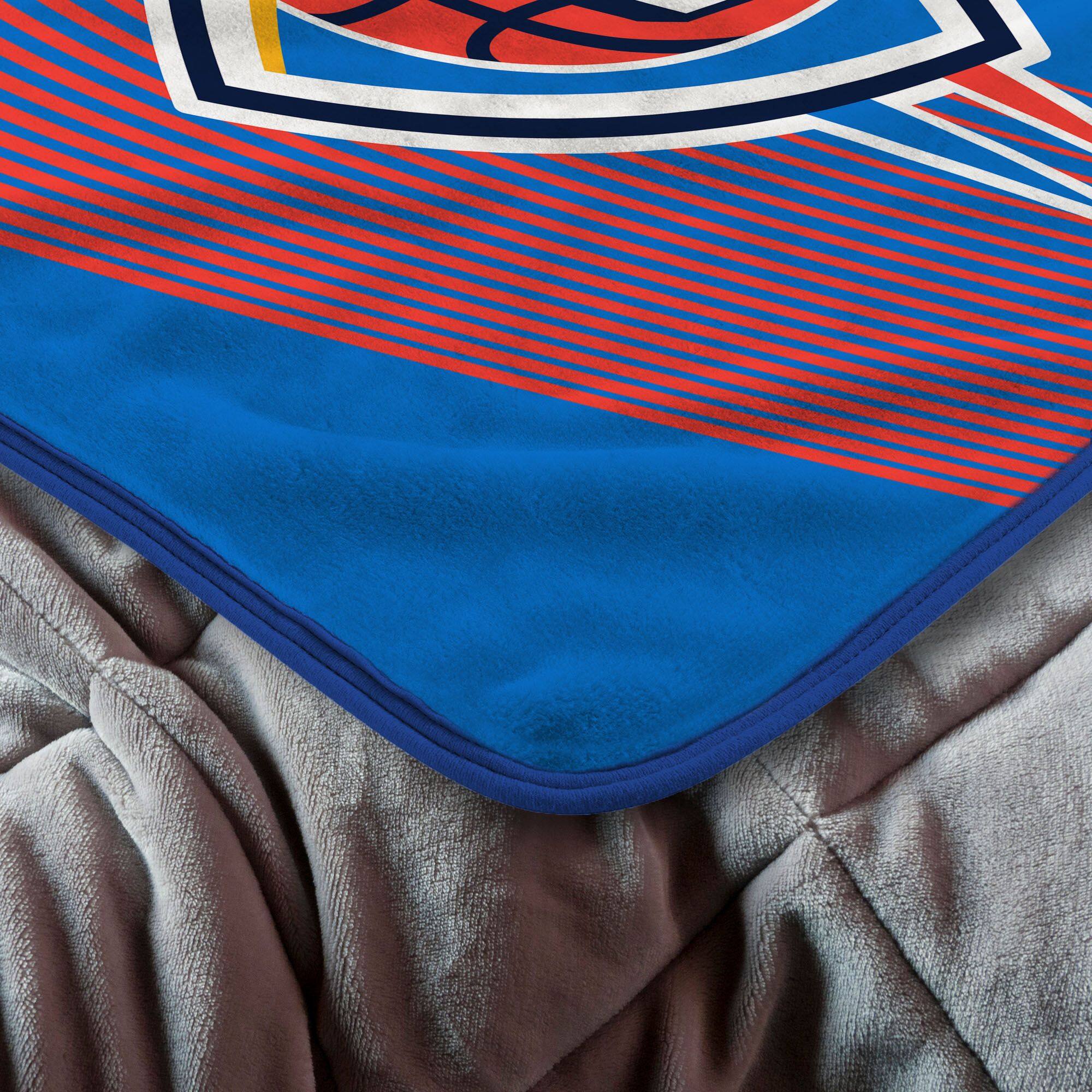 Back. Sweet Home Collection - NBA Oklahoma City Thunder 60" x 80" Raschel Throw Blanket - Blue.