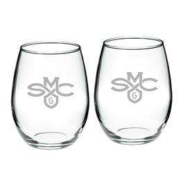 Jardine - Saint Mary's Gaels 21oz. 2-Piece Stemless Wine Glass Set - Multicolor
