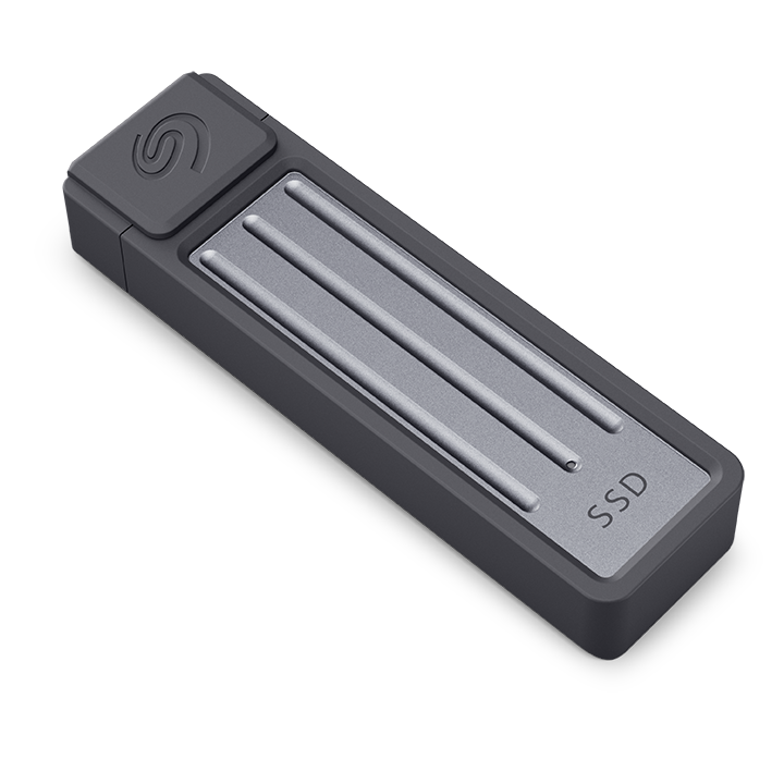 Alt View 1. Seagate - 1TB External USB Ultra Compact Solid State Drive - Black and Silver.