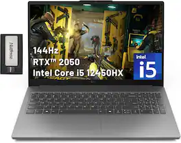 Lenovo - LOQ 15.6" Gaming Laptop,Intel i5-12450HX,GeForce RTX 2050,8GB RAM,512GB SSD+256GB Dock Station,Win 11 Pro,Grey - Gray